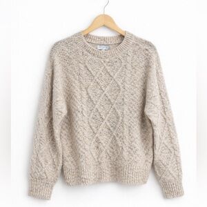 Lucky Brand Beige Cable Knit Sweater